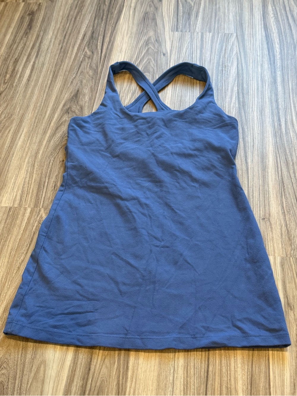Beyond Yoga Blue Cross-Back Tank Top Size M
